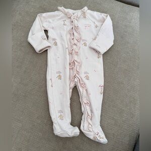 Lively Light Pink Patterned Kids One Piece